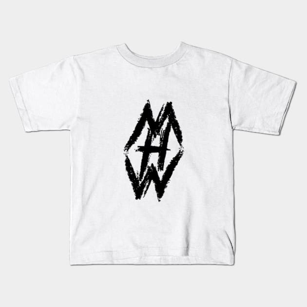 Black Logo Kids T-Shirt by medderick